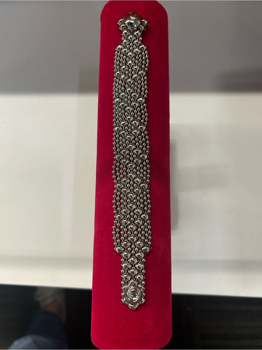Sergio Gutierrez fabulous silver plated silky mesh bracelet